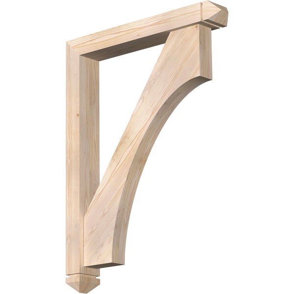 Ekena Millwork Westlake Arts and Crafts Smooth Bracket w/ Offset Brace, Douglas Fir, 5 1/2"W x 36"D x 48"H BKT0604X36X48WTL03SDF - main